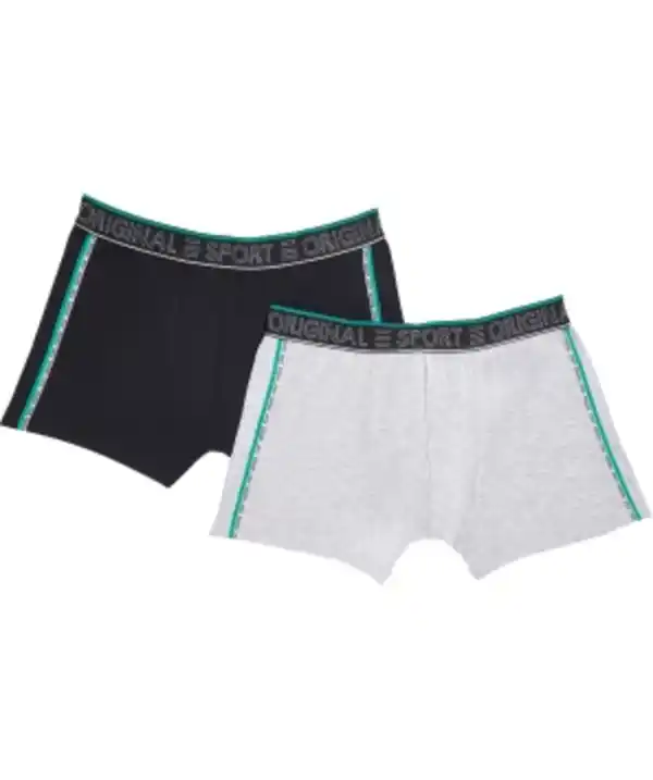 Bild 1 von Retro Boxershorts mit Schriftzug, 2er-Pack, X-Mail, schwarz