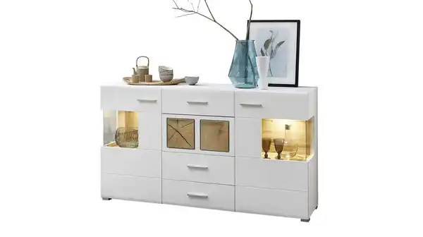 Bild 1 von Sideboard weiß Hirnholzoptik 2-türig - 170 cm - FUN PLUS