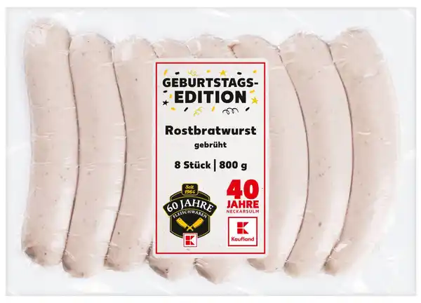 Bild 1 von Aus eigener Herstellung Rostbratwurst, 8 St. = 800-g-Packg.