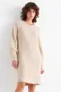 Bild 1 von C&A Strickkleid-gerippt, Beige, Größe: XS