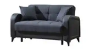 Einzelsofa 2-Sitzer anthrazit Schlaffunktion 150 cm - RIZA