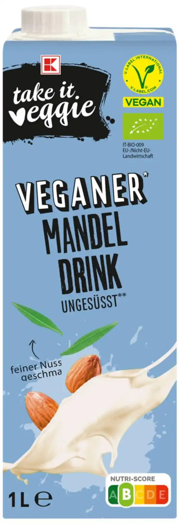 Bild 1 von K-TAKE IT VEGGIE Bio-Mandeldrink, 1-l-Packg.