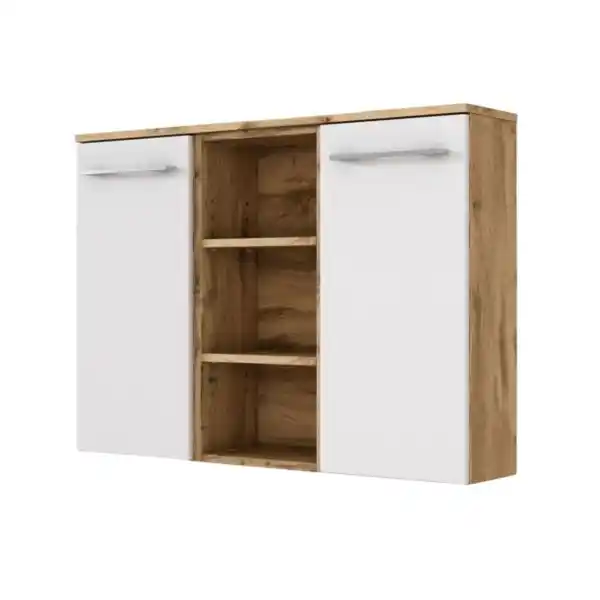 Bild 1 von Sideboard Livorno 90x66x20 cm Wotaneiche/Weiß NB