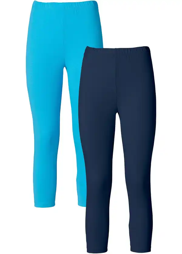 Bild 1 von Capri-Leggings (2er-Pack), 32/34, Blau