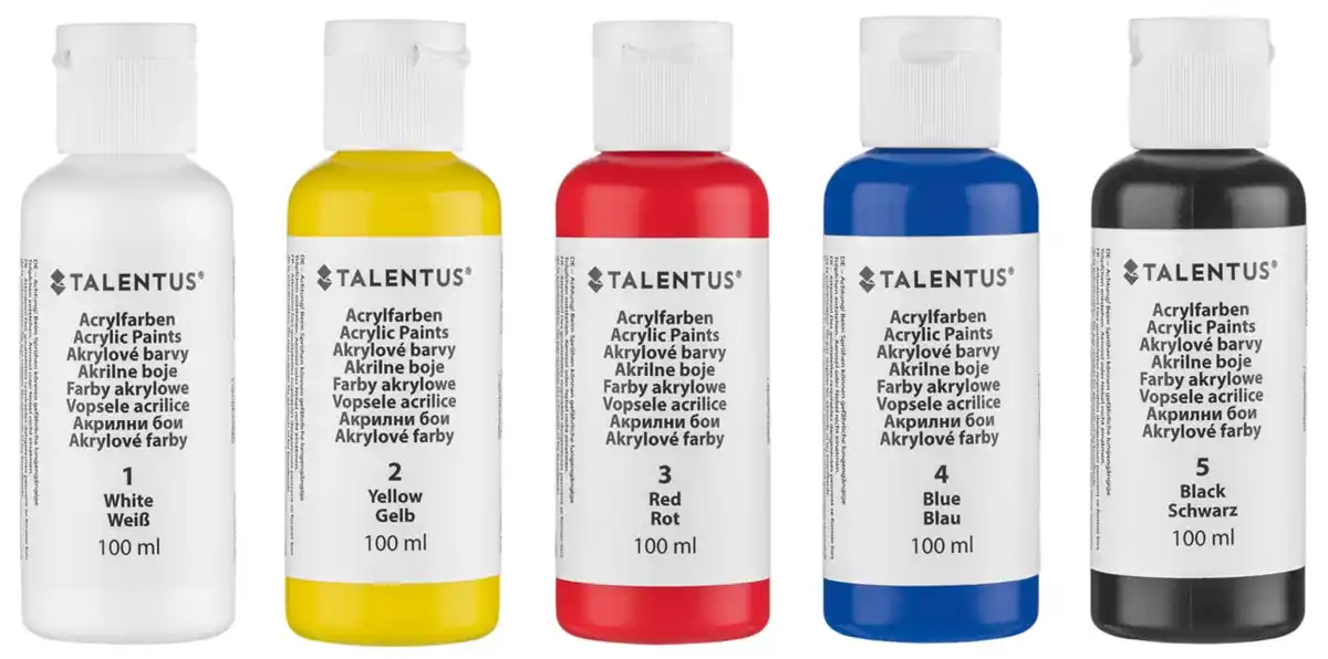Bild 1 von TALENTUS® Acrylfarben-Set, 5-teilig