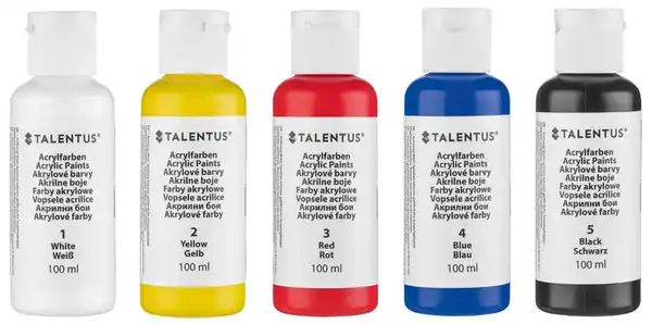 Bild 1 von TALENTUS® Acrylfarben-Set, 5-teilig