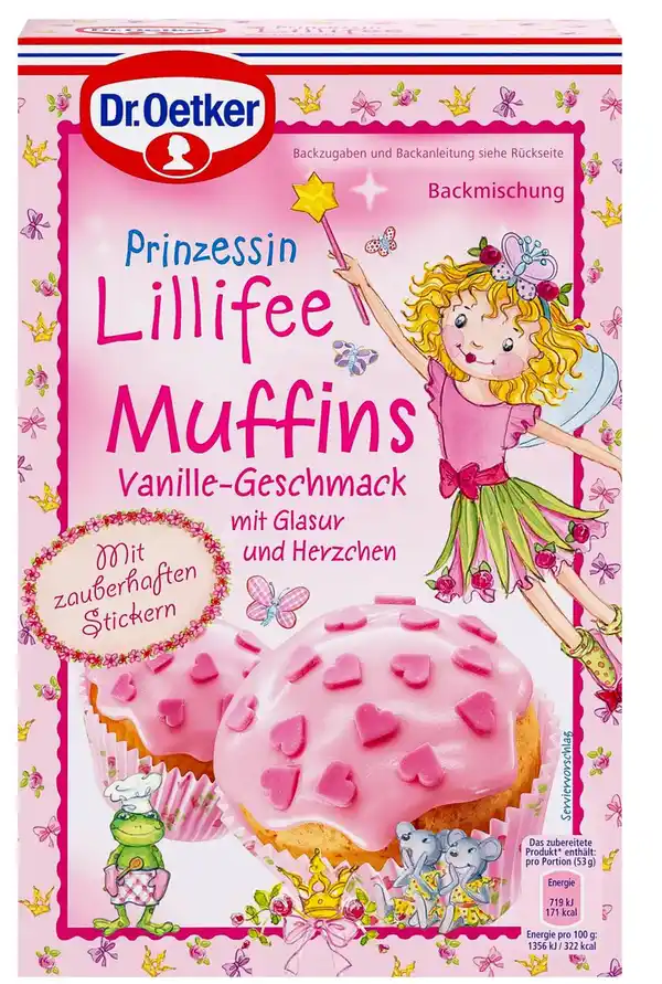 Bild 1 von DR. OETKER Prinzessin Lillifee oder Dino-Abenteuer Backmischung, 300 - 397-g-Packg.