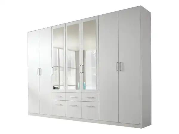 Bild 1 von Kleiderschrank mit Spiegel 315 cm weiß 7-türig - BINGEN