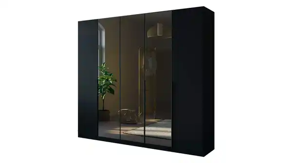 Bild 1 von Kleiderschrank mit Spiegel 226 cm grau 5-türig - SKYLA