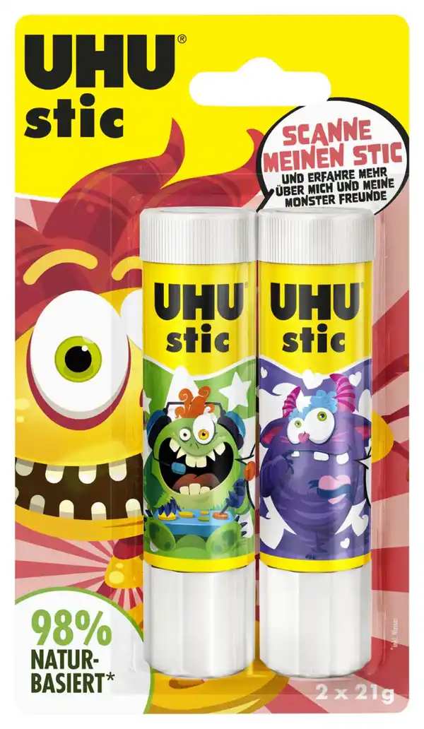 Bild 1 von UHU Klebestifte »Monsters«, 2 x 21-g-Packg.