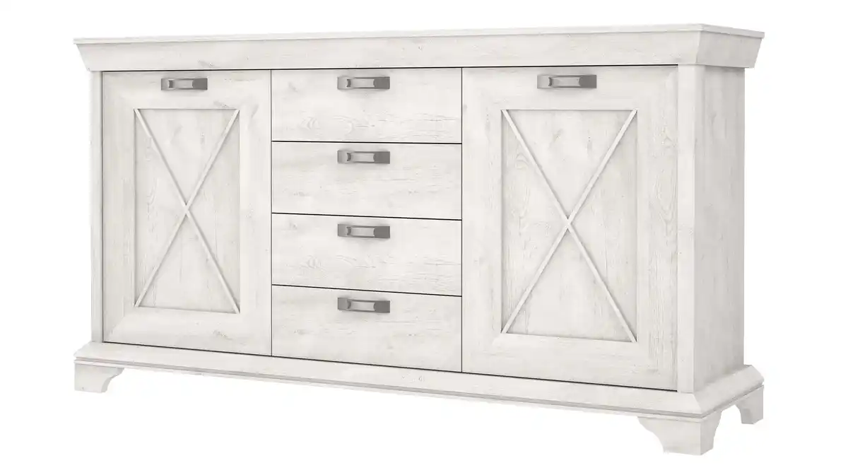 Bild 1 von Sideboard mit 4 Schubladen Pinie weiß 178 cm - KASHMIR