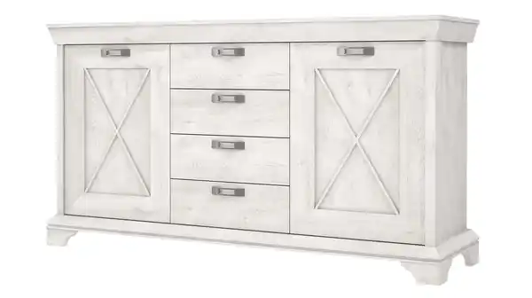 Bild 1 von Sideboard mit 4 Schubladen Pinie weiß 178 cm - KASHMIR