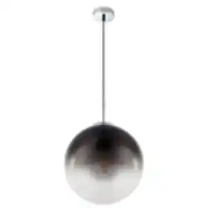 GLOBO Retrofit Pendelleuchte Varus Chromfarbig 30x30cm H120cm