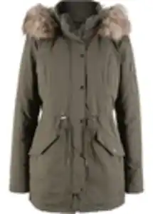 Warmer Parka, gefüttert, 34, Grün