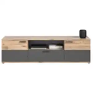 Lowboard groß Mason Basalt Grau - Nox Oak Holzoptik 194x53x47 cm