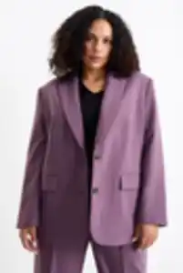 C&A Business-Blazer-Relaxed Fit, Lila, Größe: 50