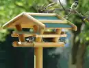 Bild 4 von Vogelhaus mit Ständer, mit grünem Bitumendach