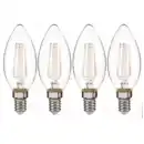 Bild 1 von LED-White-Filament-Leuchtmittel-Set 4er -  Kerze E14 4.5W/ 470 Lumen