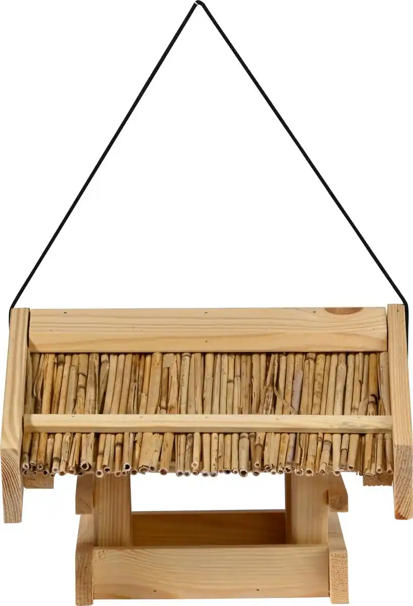 Bild 3 von Vogelfutterhaus mit Schilfdach