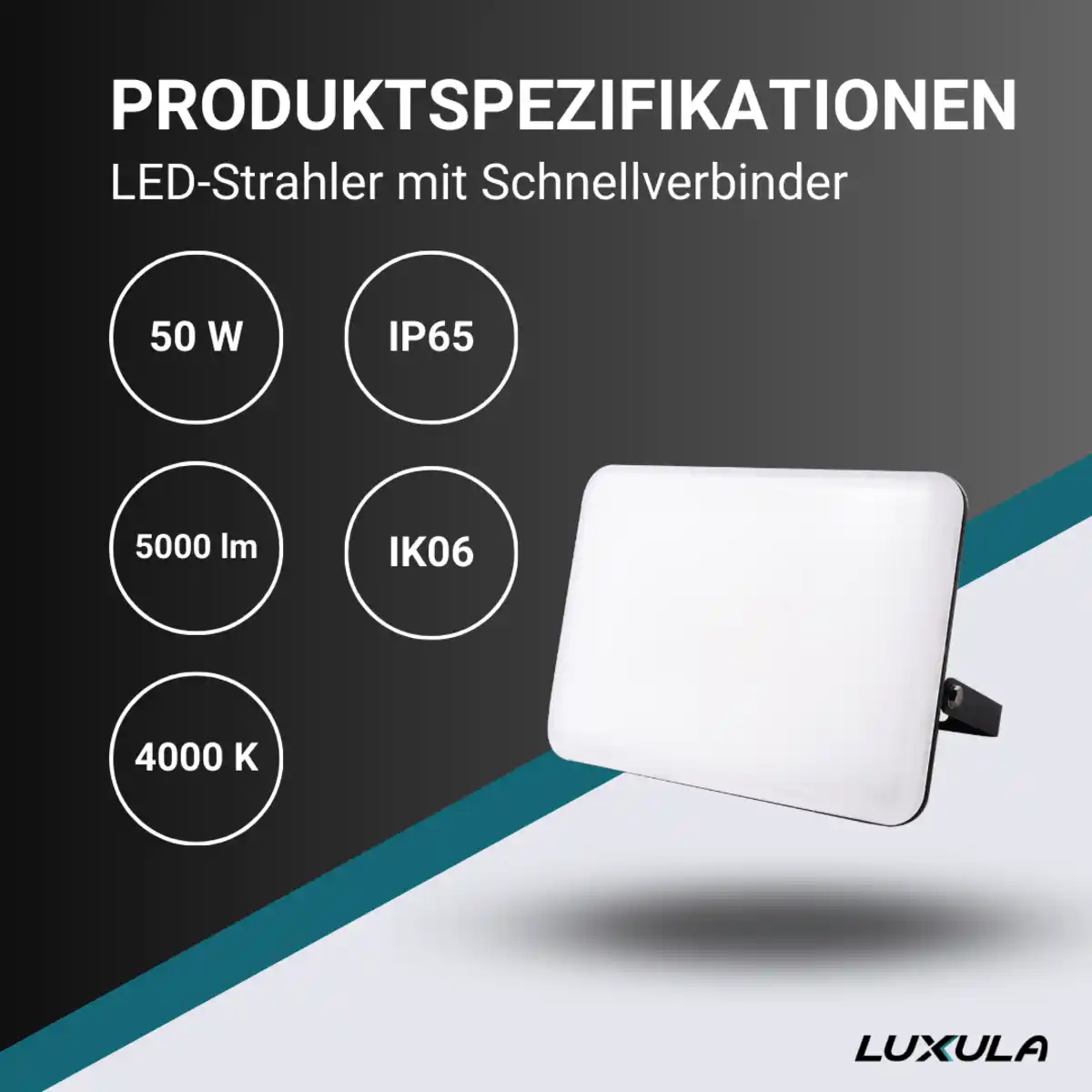 Bild 2 von LED-Fluter mit Schnellverbinder, white cover, 50 W, 4000 K (neutralweiß)