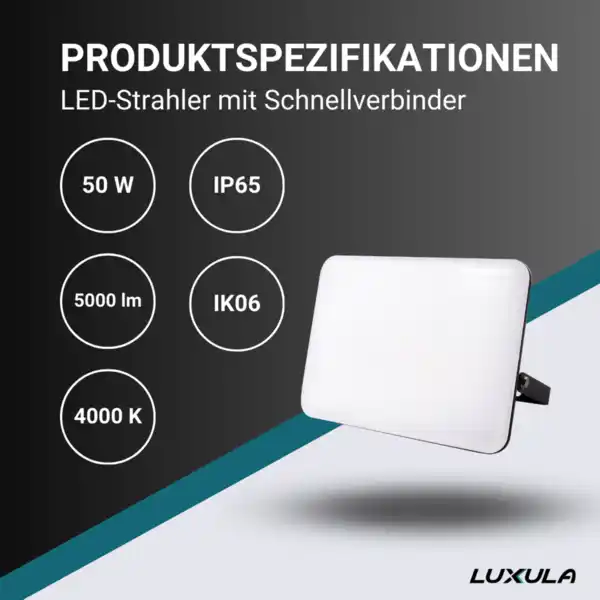 Bild 2 von LED-Fluter mit Schnellverbinder, white cover, 50 W, 4000 K (neutralweiß)
