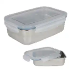 Edelstahl-Lunchbox mit Klickverschlussdeckel 850ml