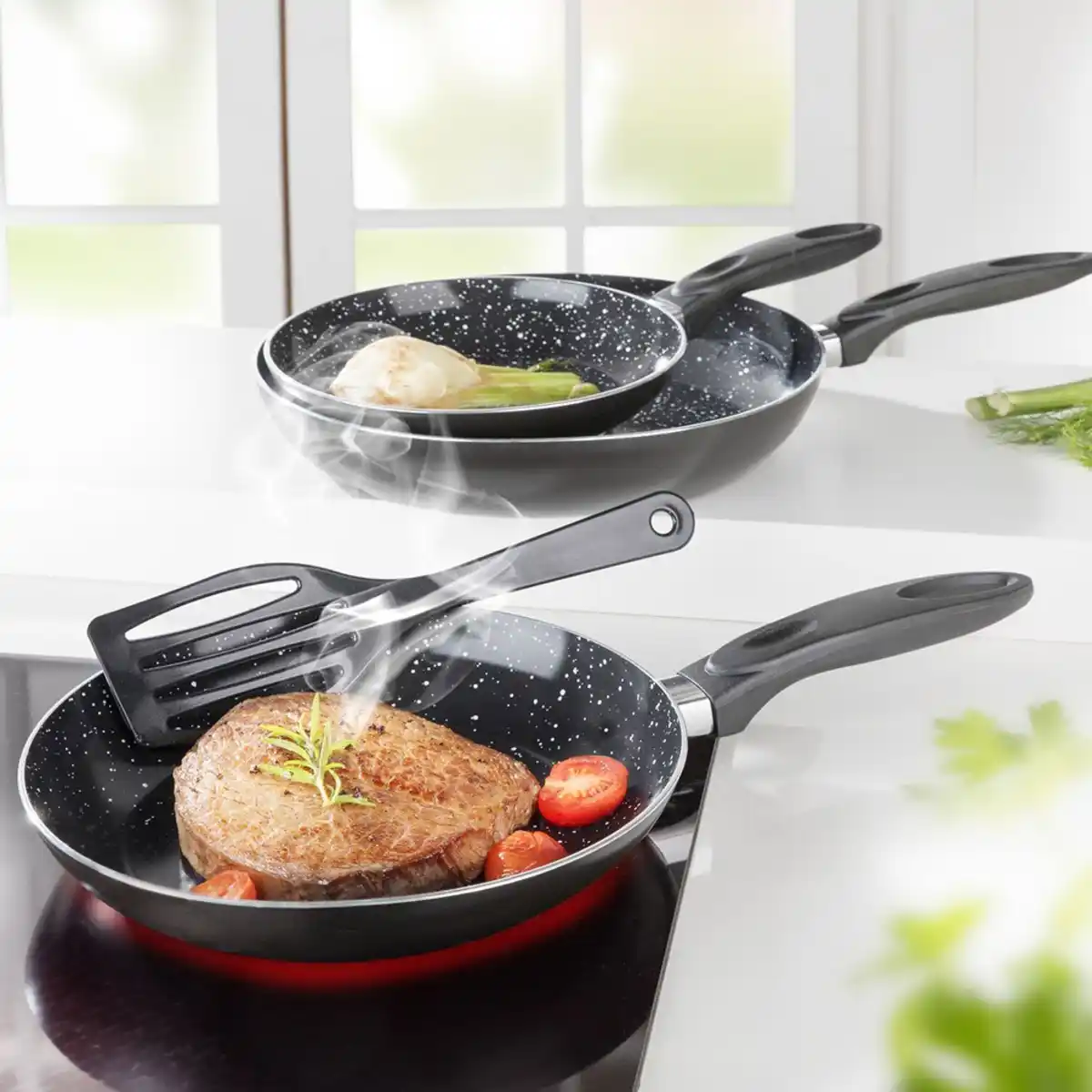 Bild 1 von Bratpfannen-Set inkl. Pfannenwender, 4 tlg.