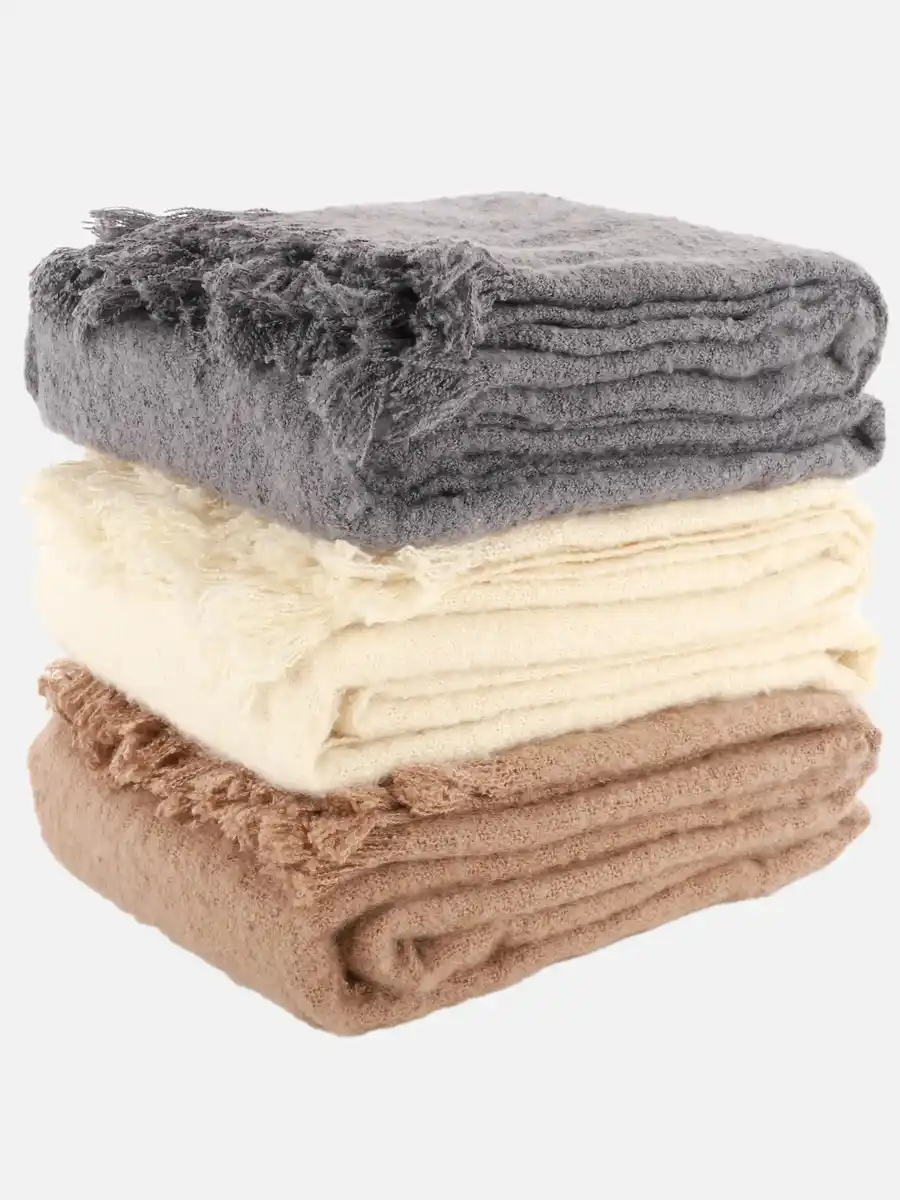 Bild 4 von Boucle-Wohndecke, 150x200cm Weiß