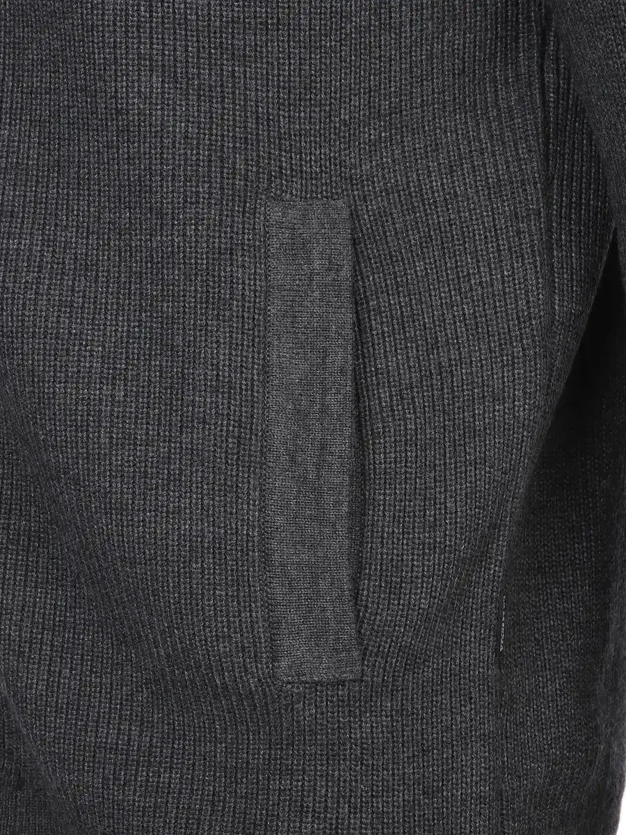 Bild 3 von Herren Strickcardigan mit Reißverschluss Grau