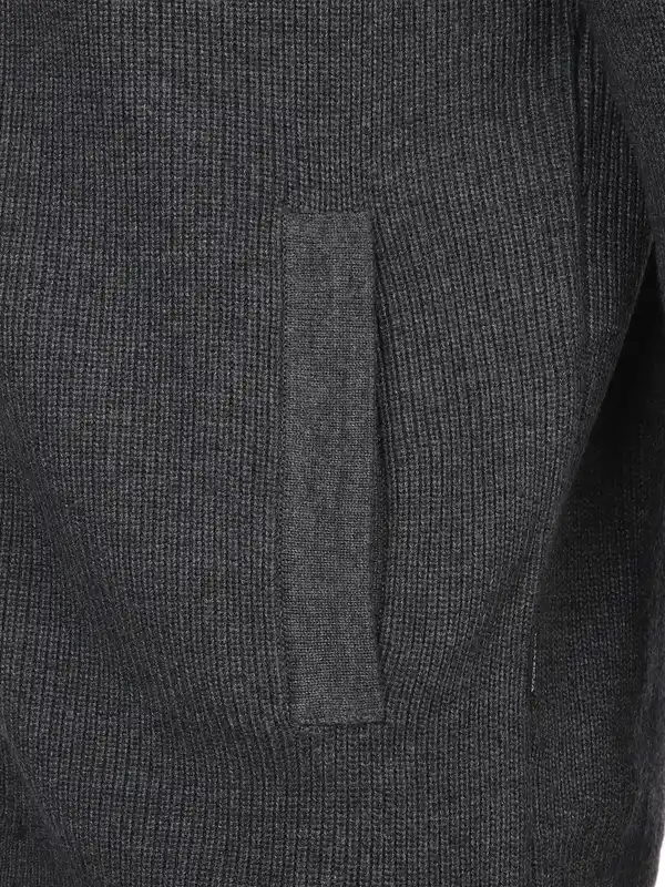 Bild 3 von Herren Strickcardigan mit Reißverschluss Grau