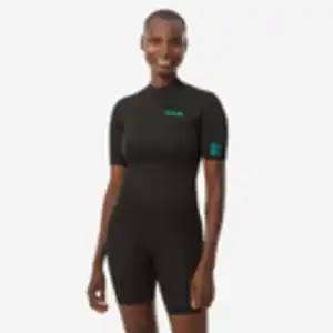 Neopren Shorty Surfen 100 1,5 mm Damen schwarz