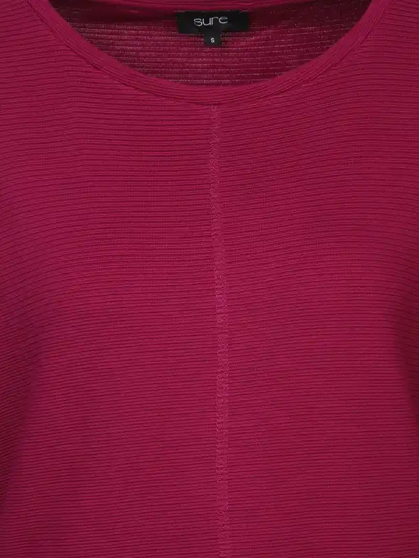 Bild 3 von Damen Ottoman Shirt in Ripp-Optik Rot