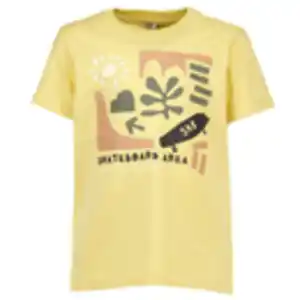 Jungen-T-Shirt Kurze Ärmel, Sandfarben, 98/104