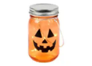 Halloween Glas mit 10 warmweißen LEDs