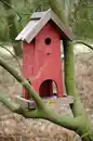 Bild 2 von Vogelhaus mit Nistkasten, rot-braun