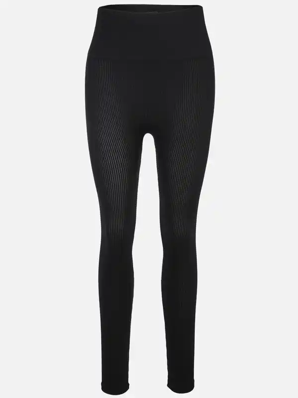 Bild 1 von Damen Leggings in Ripp-Optik Schwarz