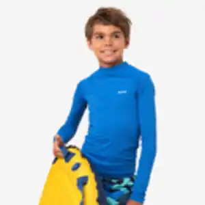 UV-Shirt langarm Kinder UV-Schutz 50+ blau