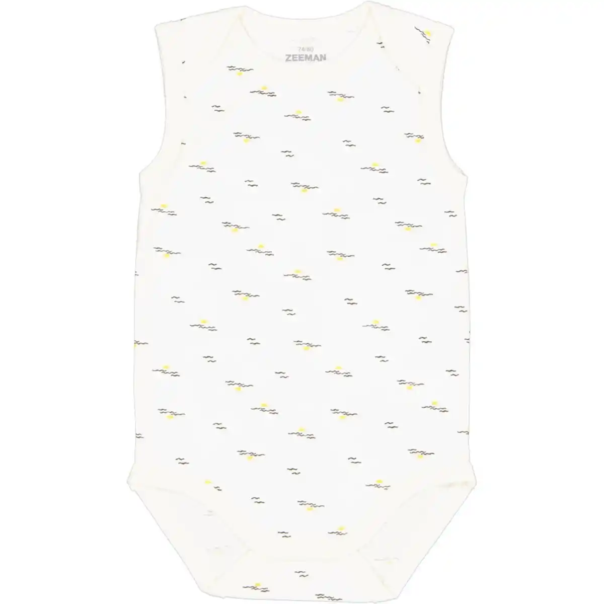 Bild 1 von Babybody Ärmellos Umschlaghals, Cremefarbe, 74/80