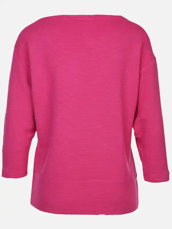Bild 2 von Damen Ottoman Shirt in Ripp-Optik Pink
