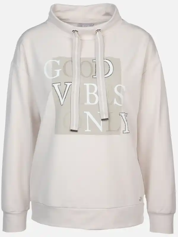 Bild 1 von Damen Sweatshirt mit Glitzereffekten Weiß