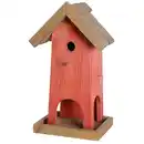 Bild 1 von Vogelhaus mit Nistkasten, rot-braun