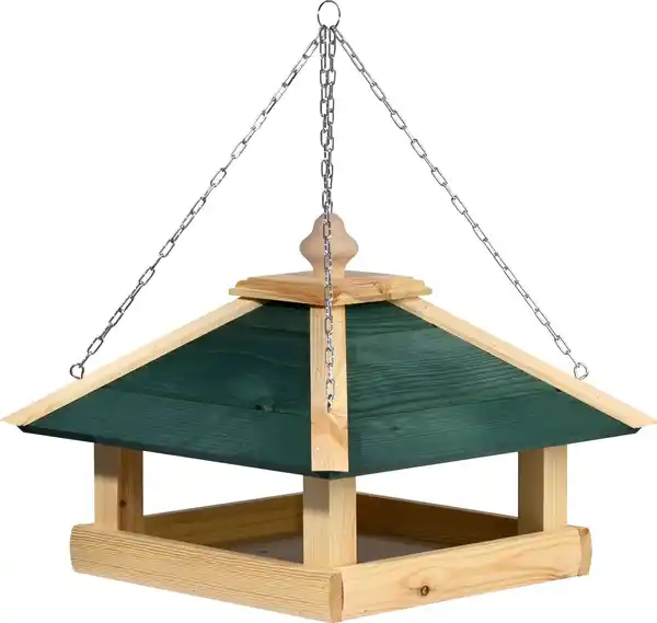Bild 2 von Vogelfutterhaus aus Holz mit Kette