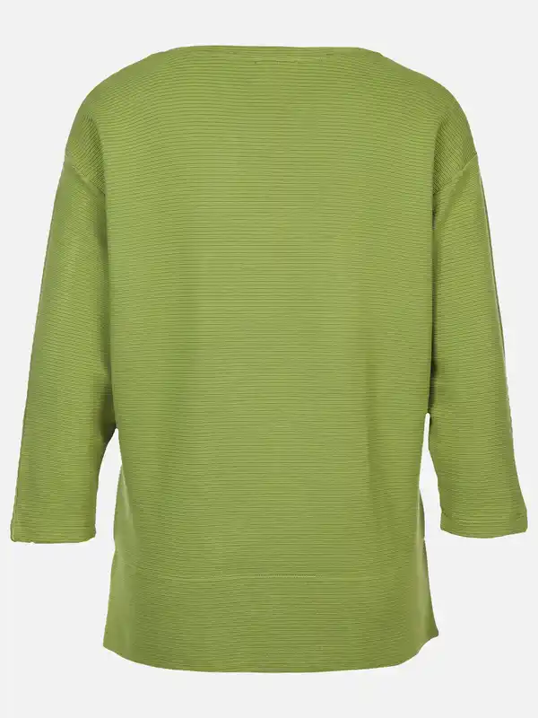 Bild 2 von Damen Ottoman Shirt in Ripp-Optik Grün