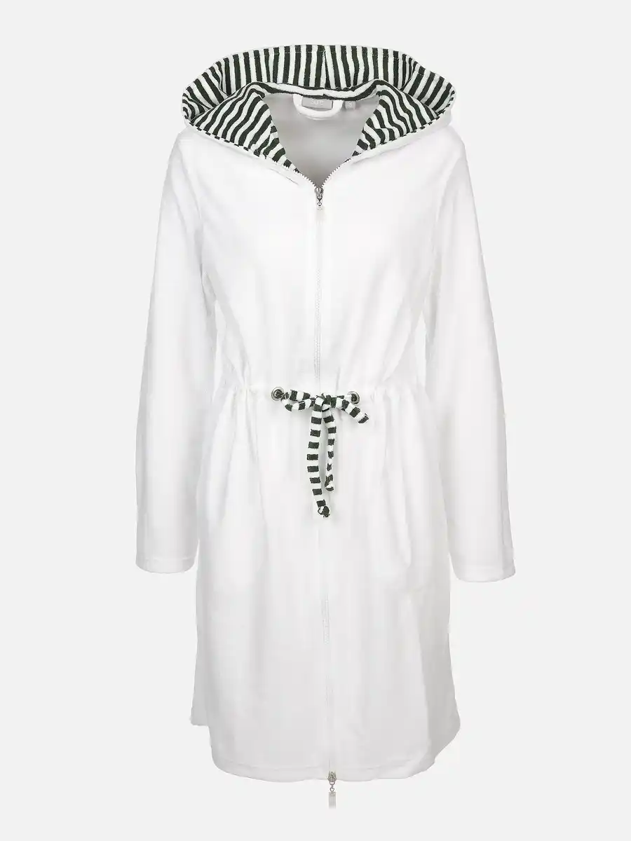 Bild 1 von Damen Bademantel mit Kapuze Weiß