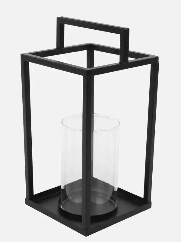 Bild 1 von Laterne mit Glas Schwarz