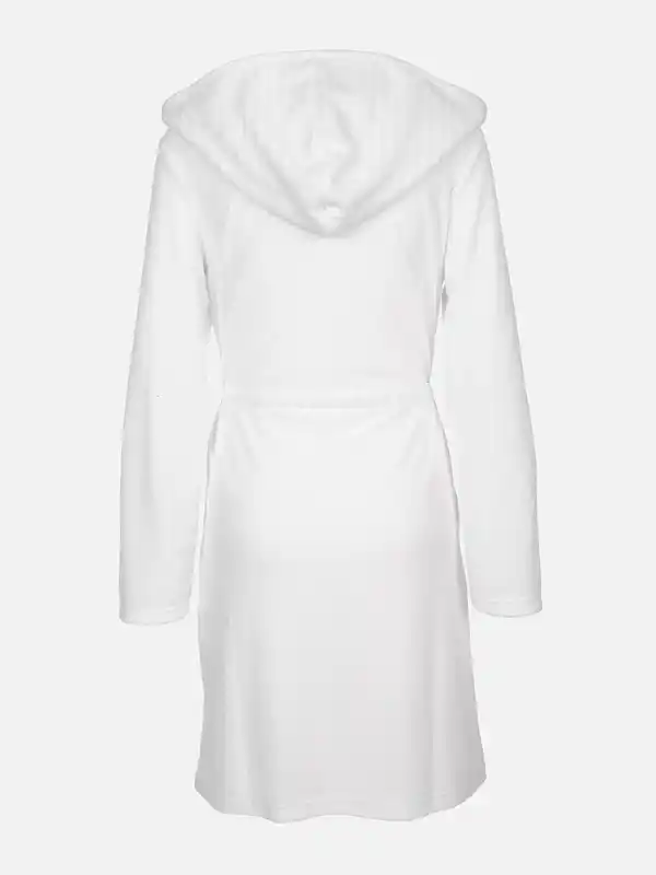 Bild 2 von Damen Bademantel mit Kapuze Weiß