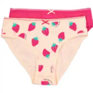 Kinder-Mädchenslip 2er-Pack, Lachsfarbe, 158/164