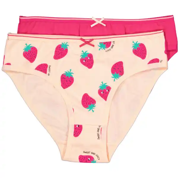 Bild 1 von Kinder-Mädchenslip 2er-Pack, Lachsfarbe, 158/164