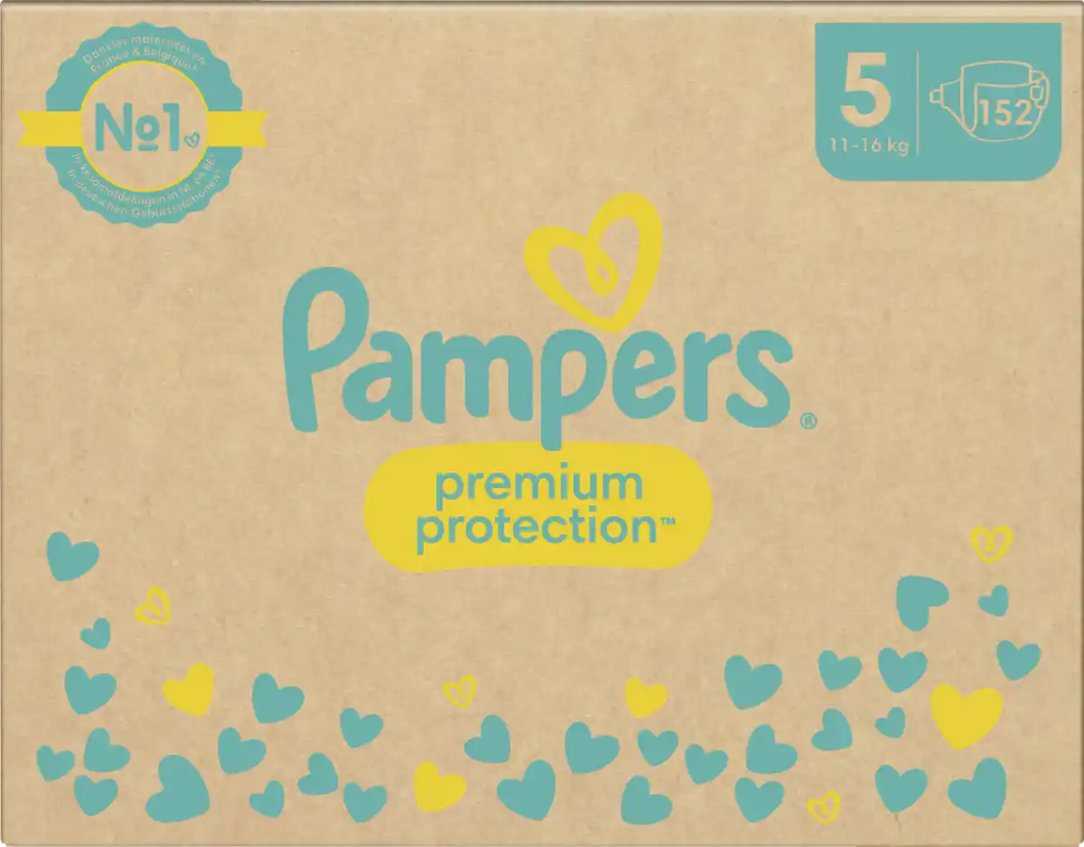 Bild 1 von Pampers premium protection Windeln Gr.5 (11-16kg) Monatsbox