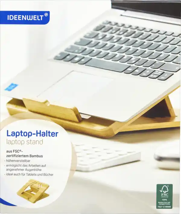 Bild 1 von IDEENWELT Laptop-Halter Bambus